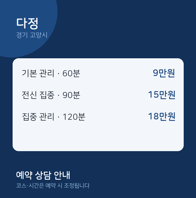 고양시 스웨디시 다정