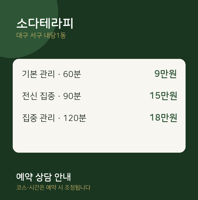 내당1동 스웨디시 소다테라피