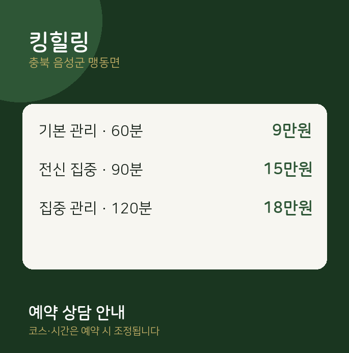 맹동면 스웨디시 킹힐링