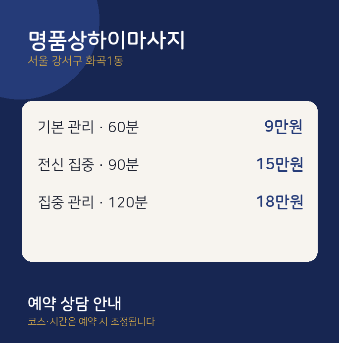 화곡1동 스웨디시 명품상하이마사지