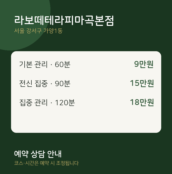 가양1동 스웨디시 라보떼테라피마곡본점