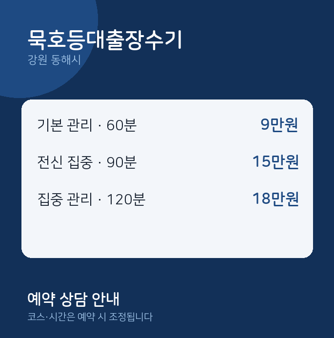 동해시 마사지 묵호등대출장수기