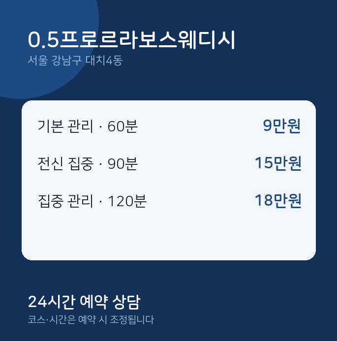 대치4동 스웨디시 0.5프로르라보스웨디시