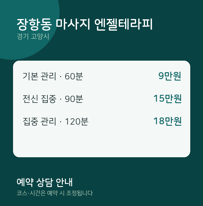 고양시 스웨디시 장항동 마사지 엔젤테라피