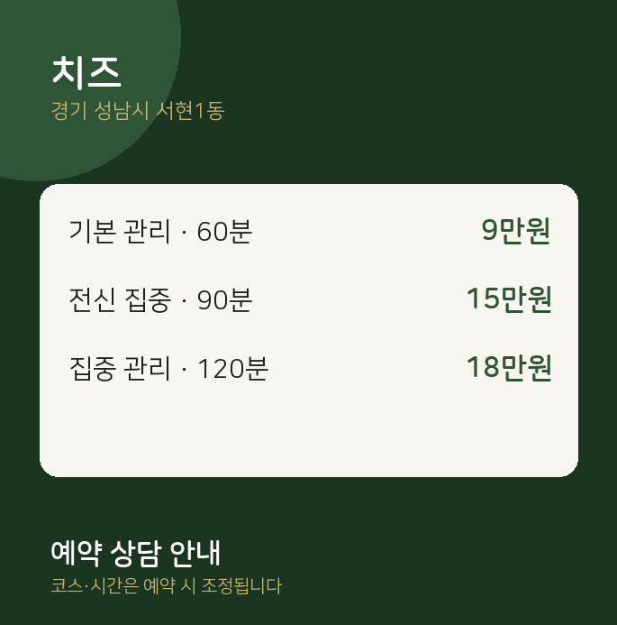 서현1동 스웨디시 치즈