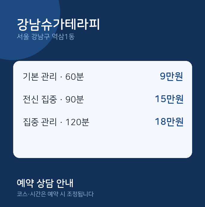 역삼1동 스웨디시 강남슈가테라피