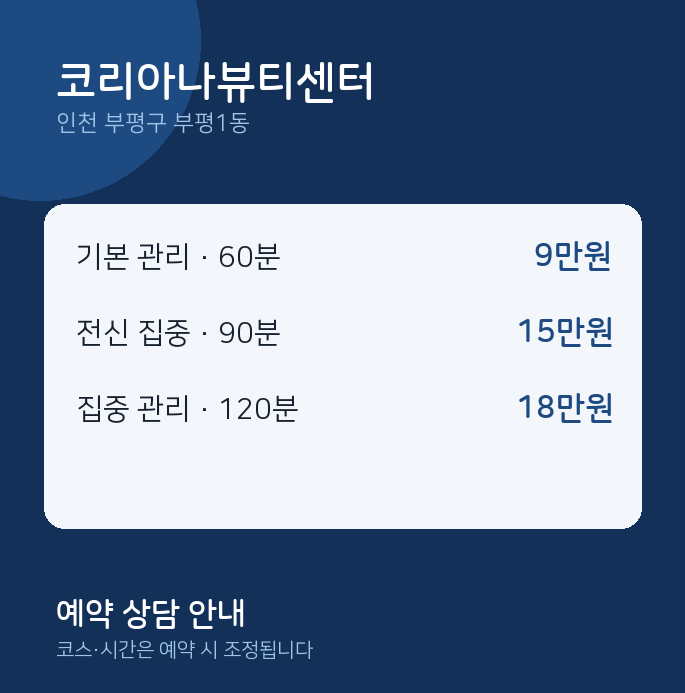 부평1동 스웨디시 코리아나뷰티센터