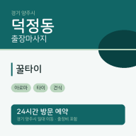 덕정동 출장마사지 꿀타이