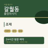 갈월동 출장마사지 조제